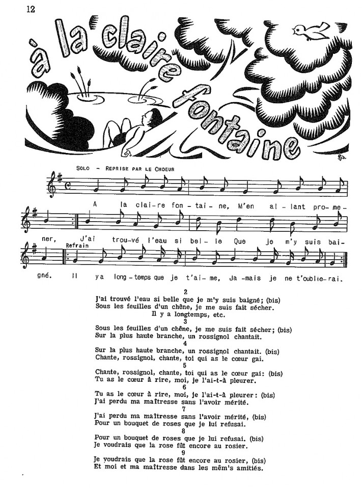 Chanson Sur L Amitié En Français Un adepte français de la chanson « À la claire fontaine » | Les Quatre