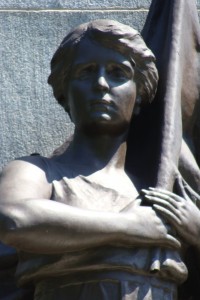 Bronze du socle du monument Mercier