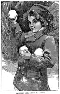 Enfant balles de neige
